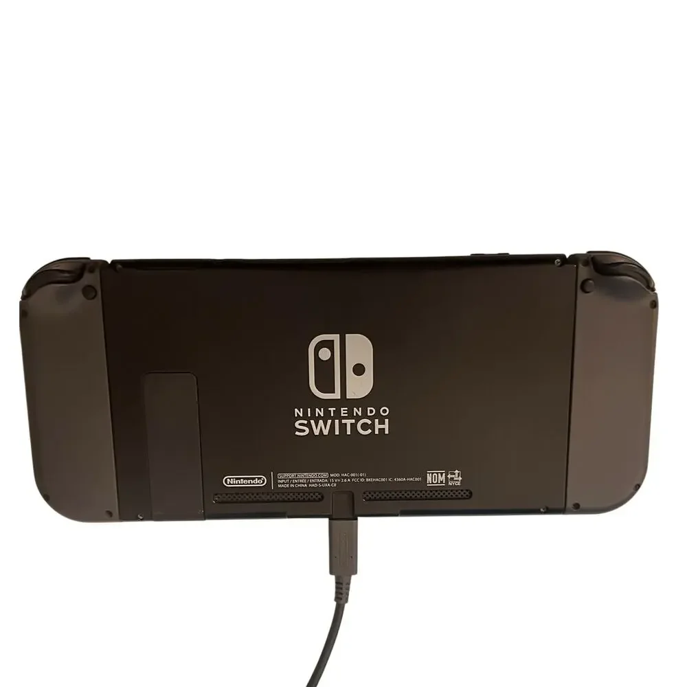 Nintendo Switch HAC-001 Console Bundle Dock Charger Grip Joy-Cons Read